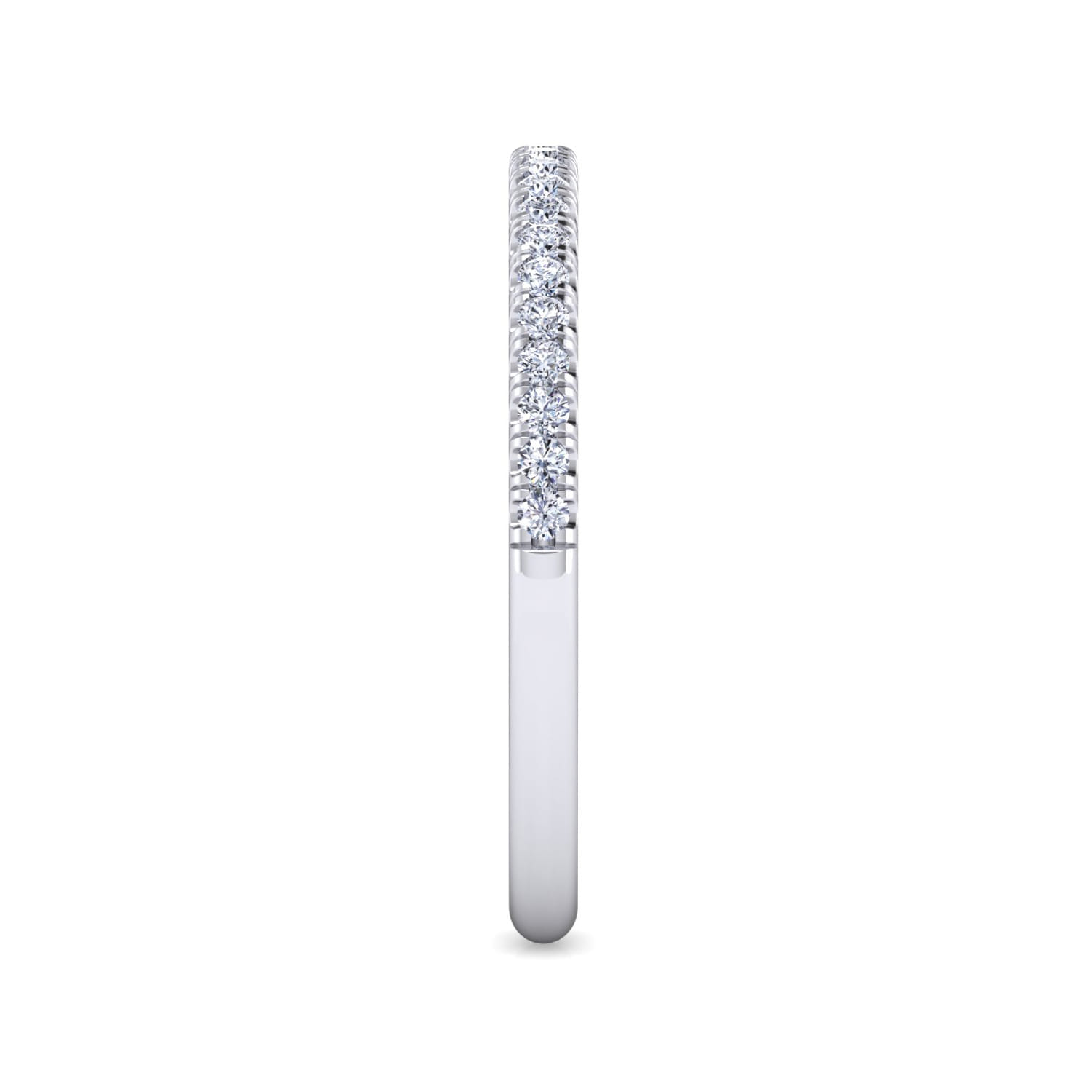 14K White Gold Matching Wedding Band - 0.16 ct - Shot 4