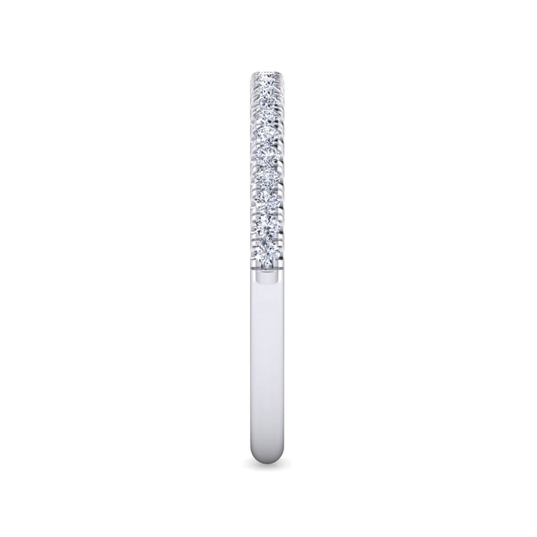 14K White Gold Matching Wedding Band - 0.16 ct - Shot 4