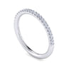 14K White Gold Matching Wedding Band - 0.16 ct