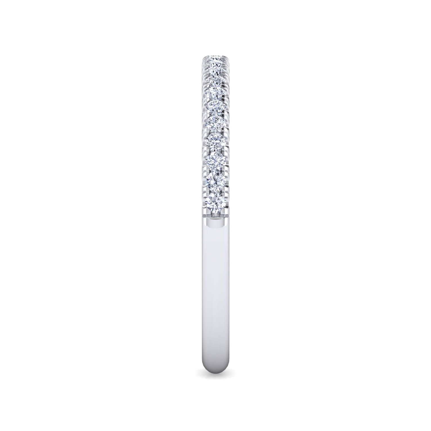 14K White Gold Matching Wedding Band - 0.16 ct - Shot 4
