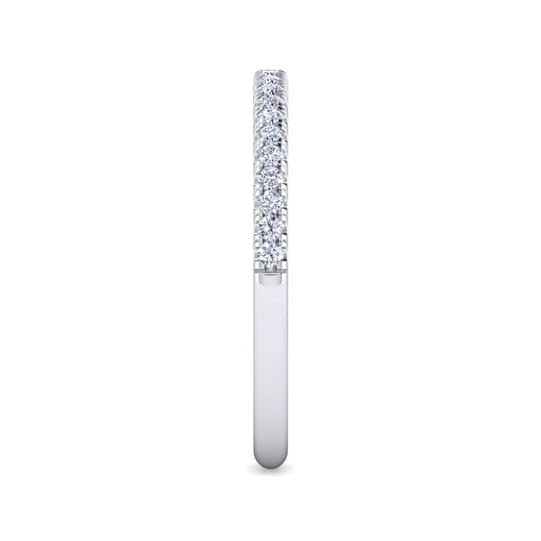 14K White Gold Matching Wedding Band - 0.16 ct - Shot 4