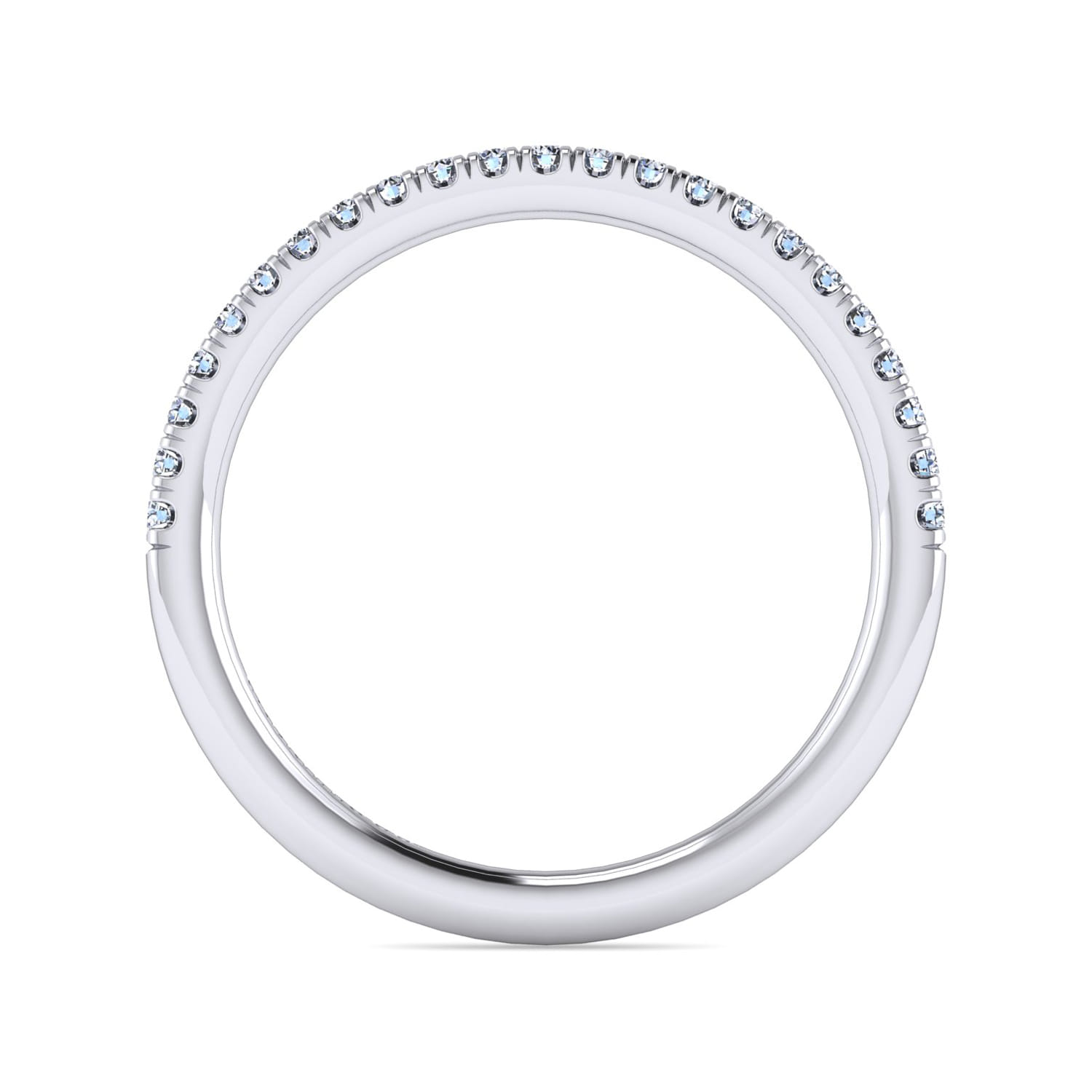 14K White Gold Matching Wedding Band - 0.16 ct - Shot 2