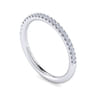 14K White Gold Matching Wedding Band - 0.16 ct