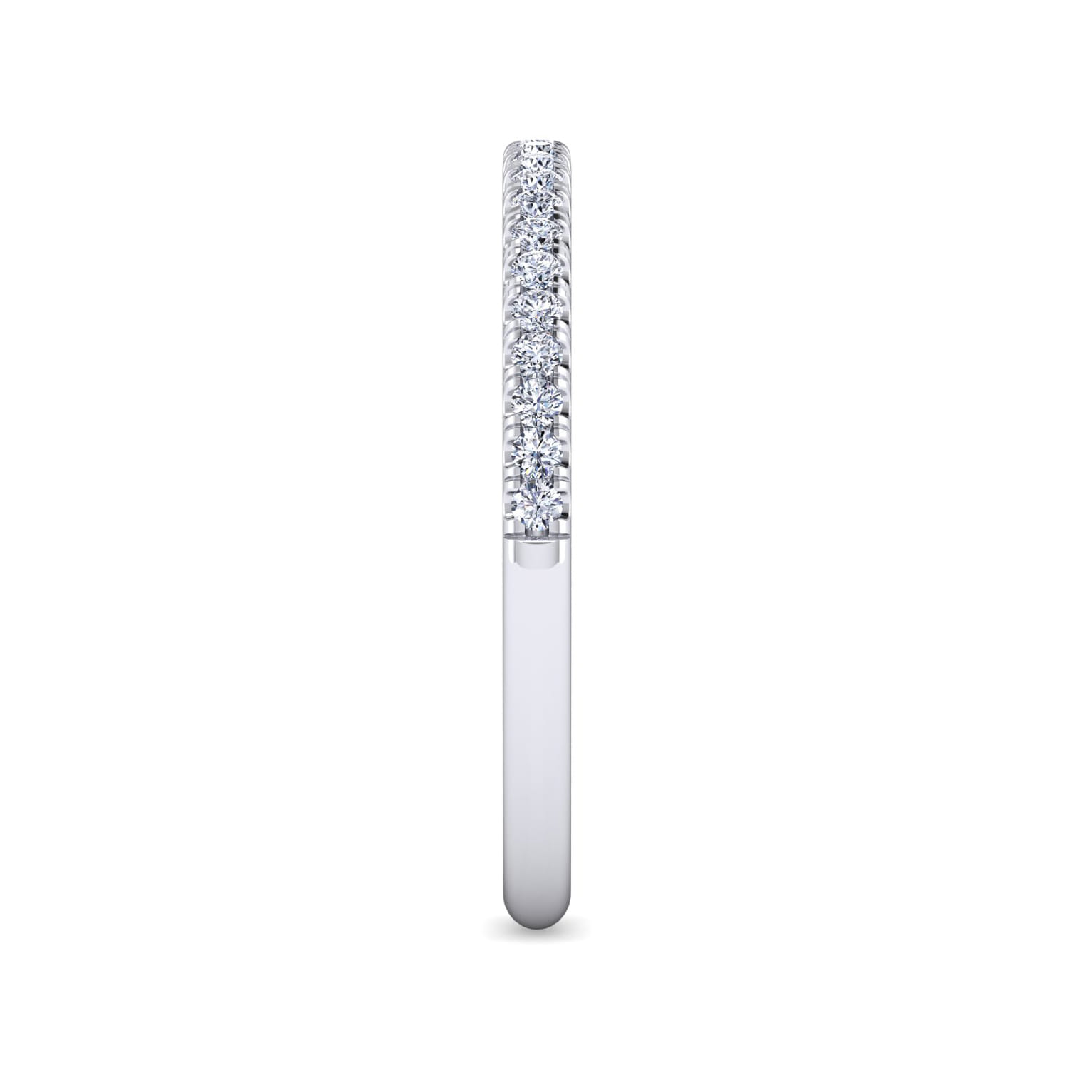14K White Gold Matching Wedding Band - 0.16 ct - Shot 4