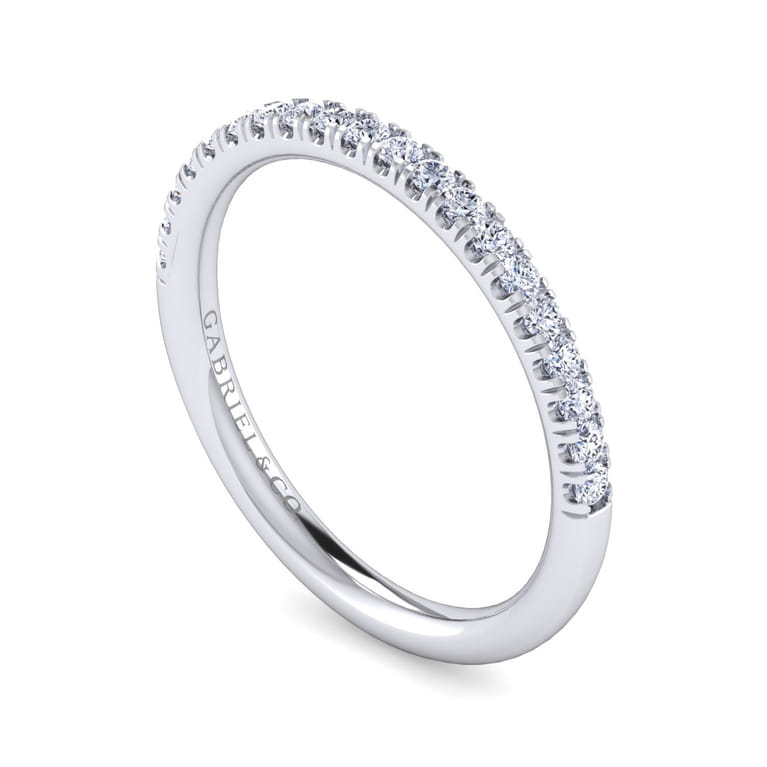 14K White Gold Matching Wedding Band - 0.25 ct - Shot 3