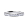 14K White Gold Matching Wedding Band - 0.32 ct