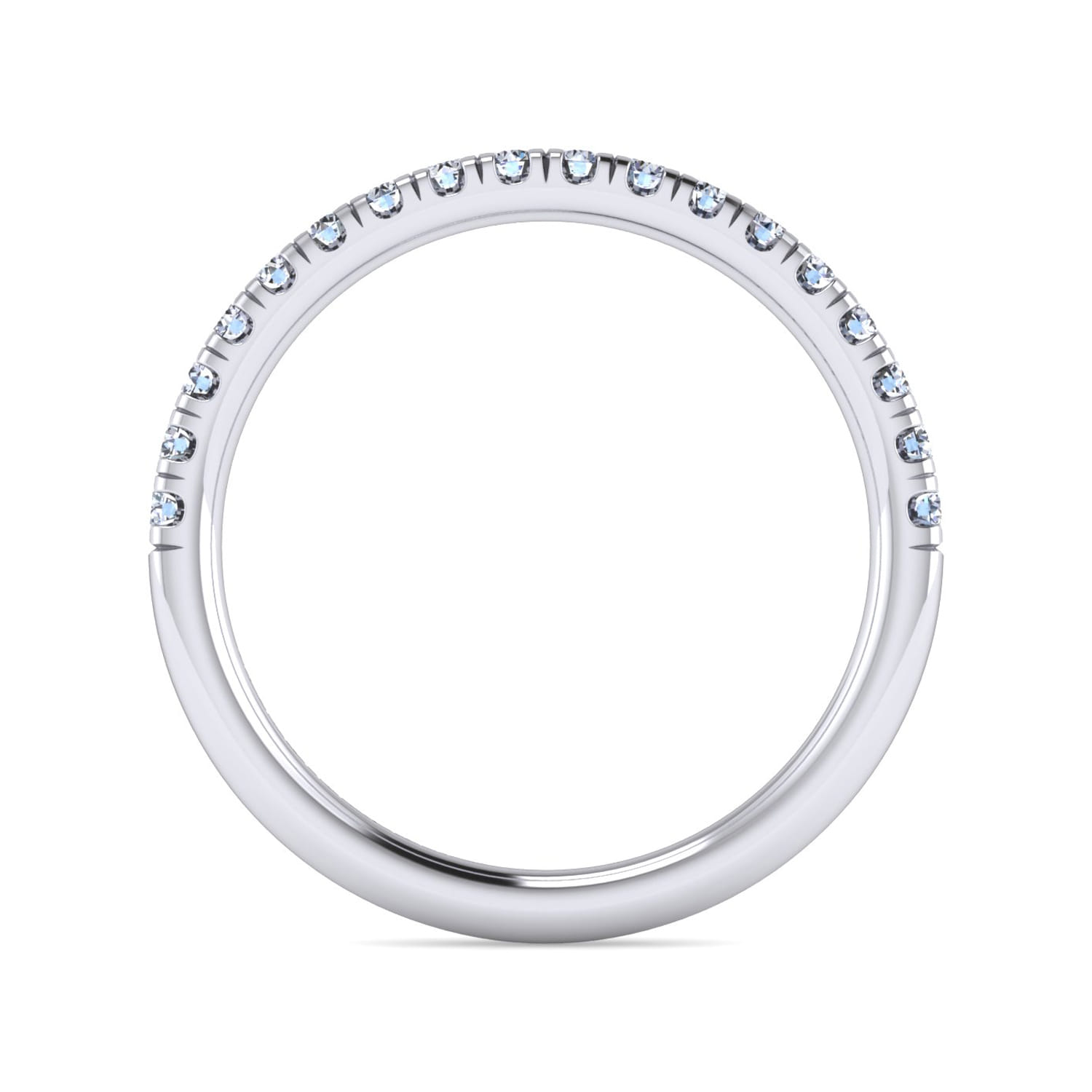 14K White Gold Matching Wedding Band - 0.32 ct - Shot 2
