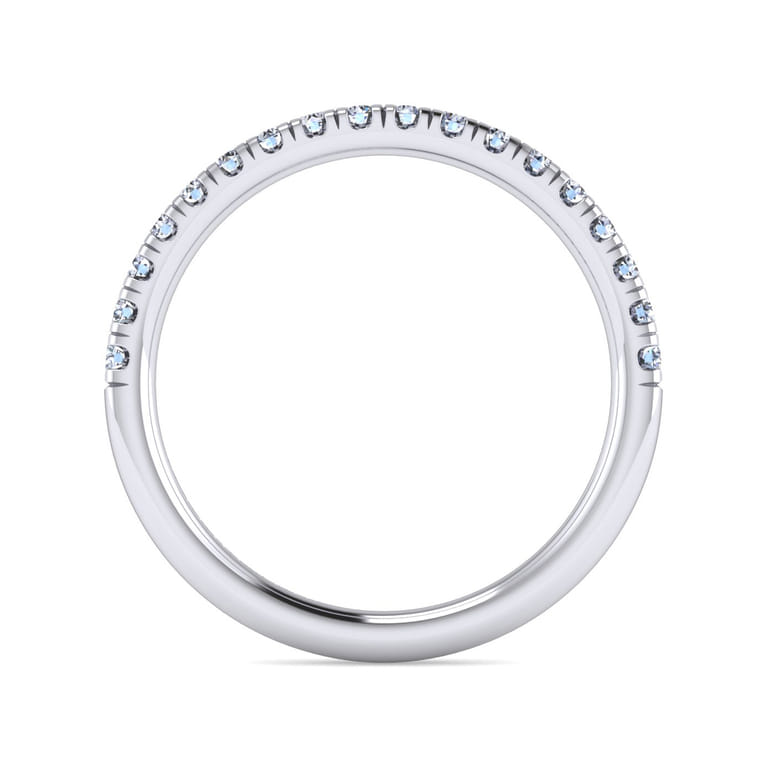 14K White Gold Matching Wedding Band - 0.32 ct - Shot 2