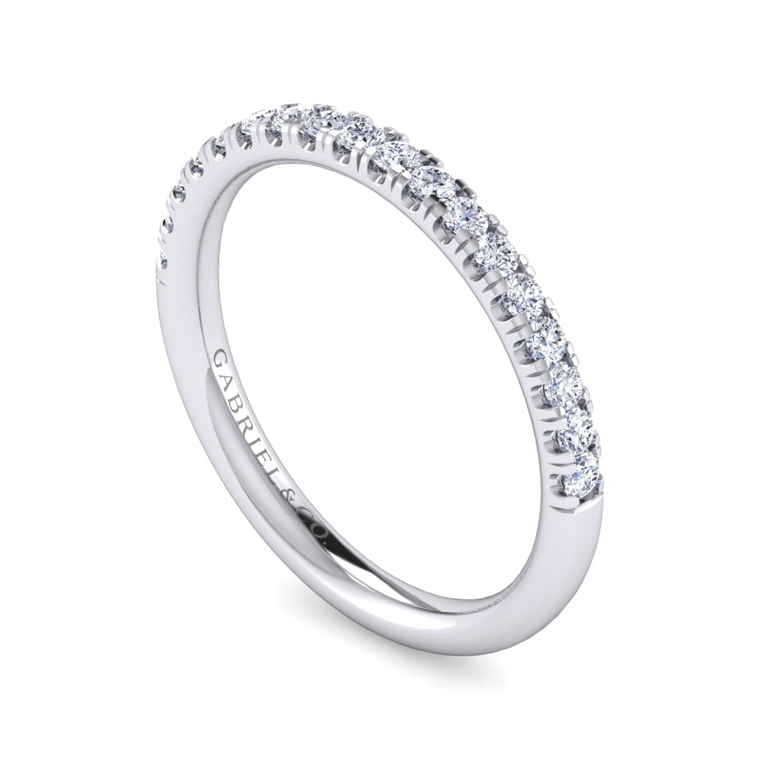 14K White Gold Matching Wedding Band - 0.32 ct - Shot 3