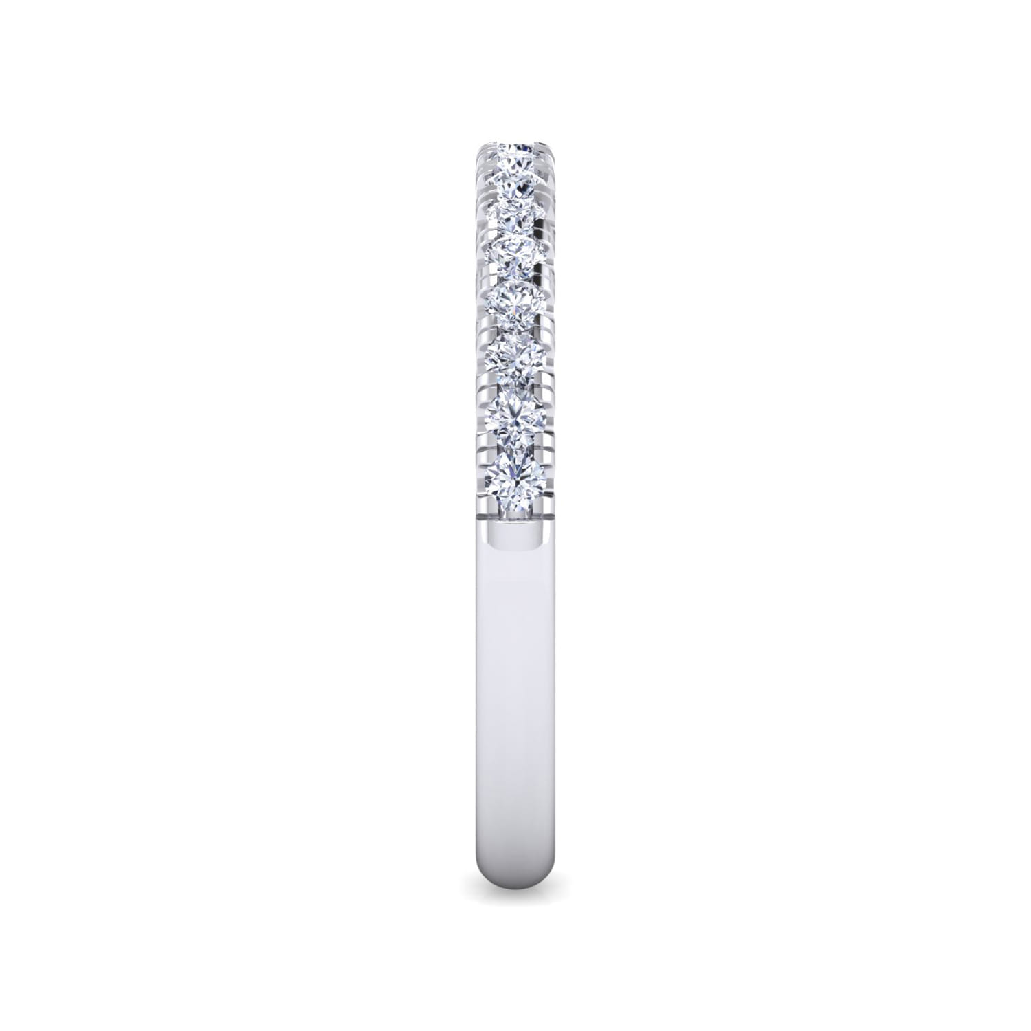 14K White Gold Matching Wedding Band - 0.32 ct - Shot 4