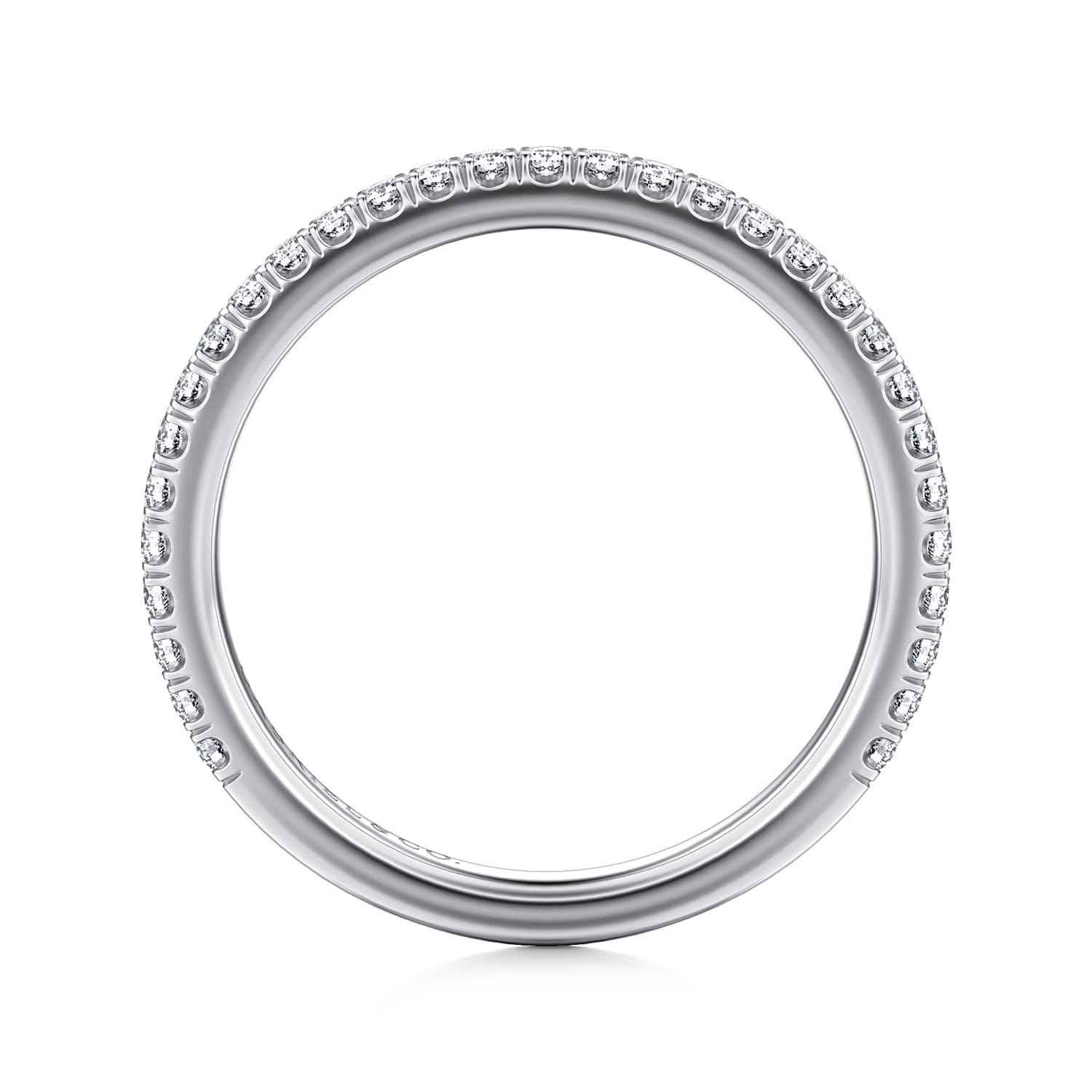 14K White Gold Matching Wedding Band - 0.3 ct - Shot 2
