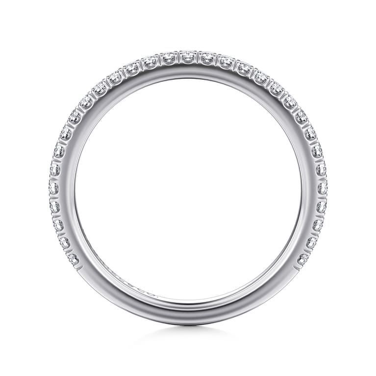 14K White Gold Matching Wedding Band - 0.3 ct - Shot 2