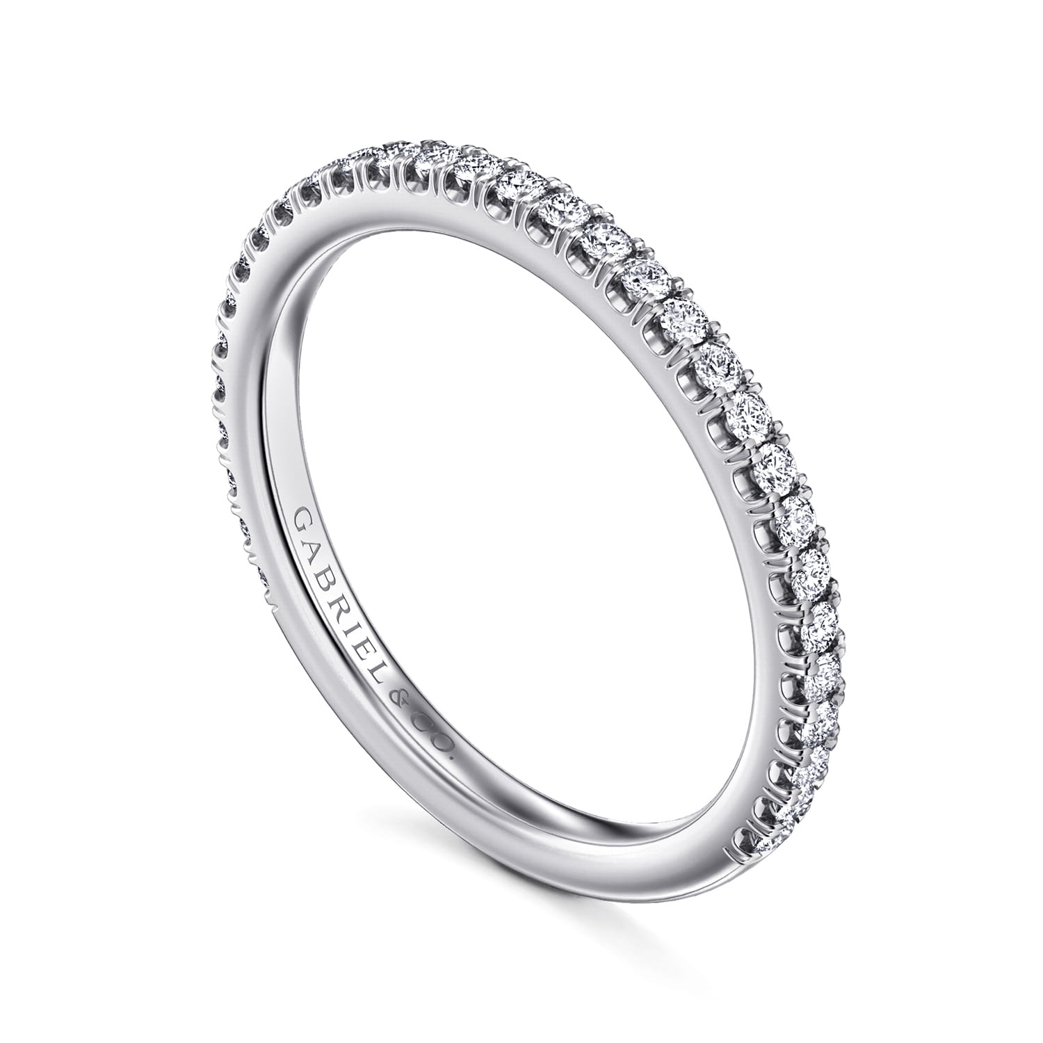 14K White Gold Matching Wedding Band - 0.3 ct - Shot 3