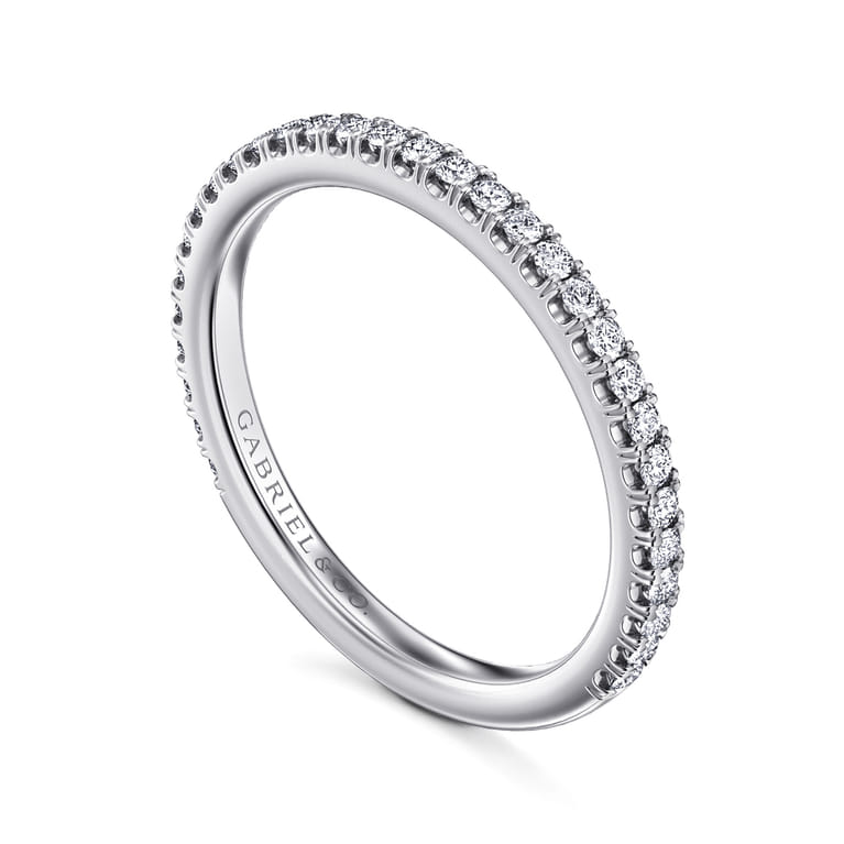 14K White Gold Matching Wedding Band - 0.3 ct - Shot 3