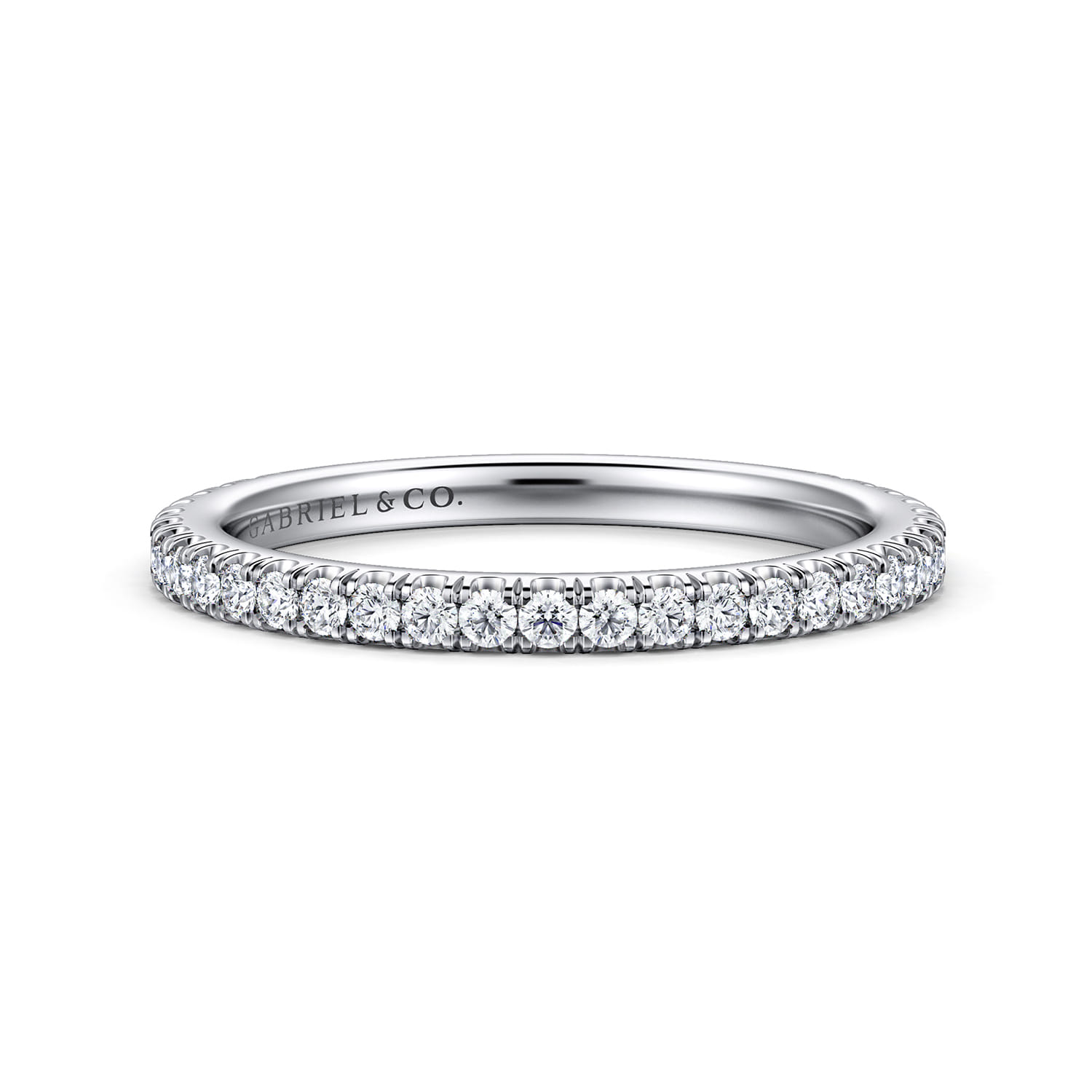 14K White Gold Matching Wedding Band - 0.3 ct - Shot 1