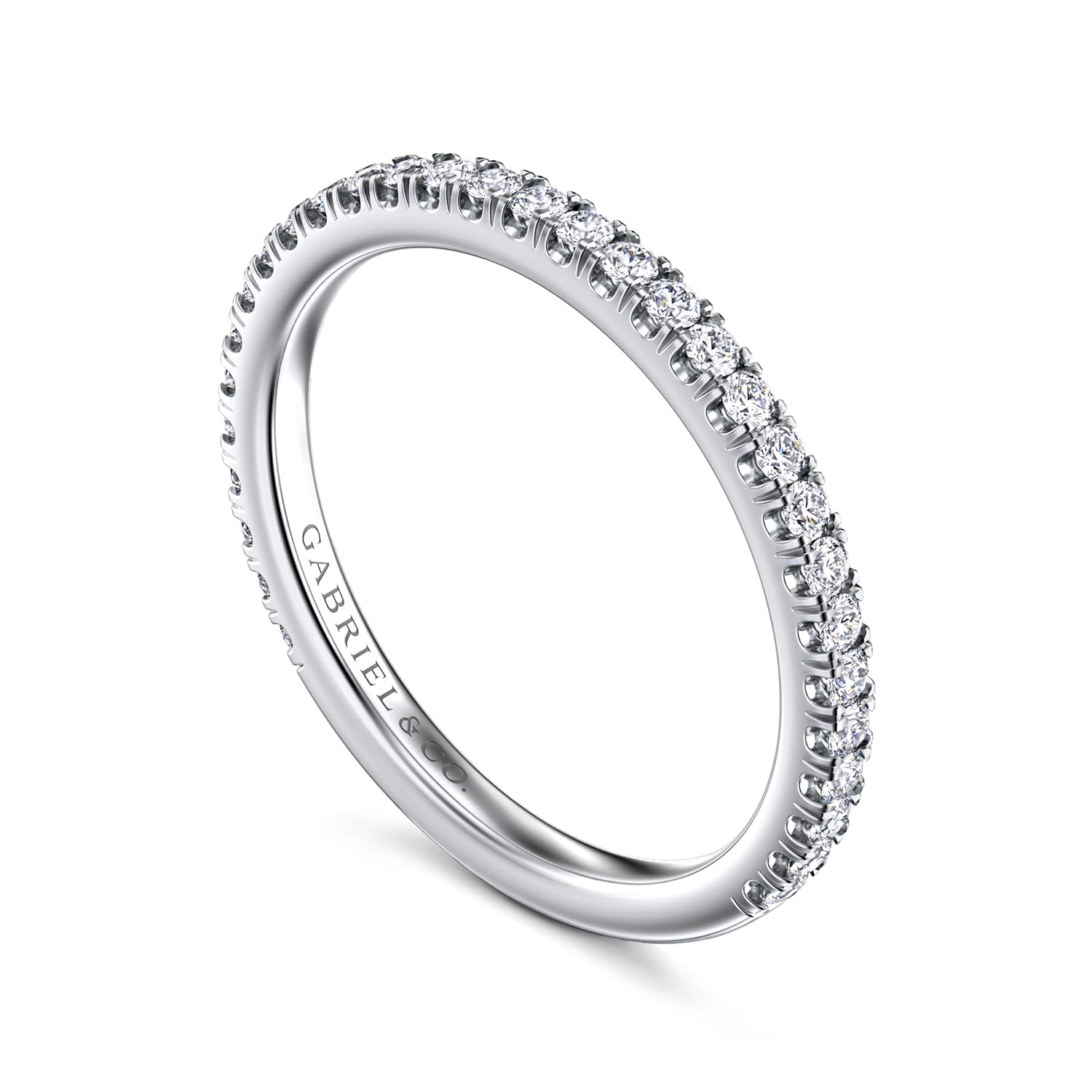 14K White Gold Matching Wedding Band - 0.3 ct - Shot 3
