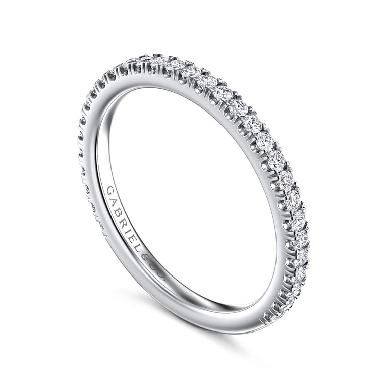 14K White Gold Matching Wedding Band - 0.3 ct - Shot 3