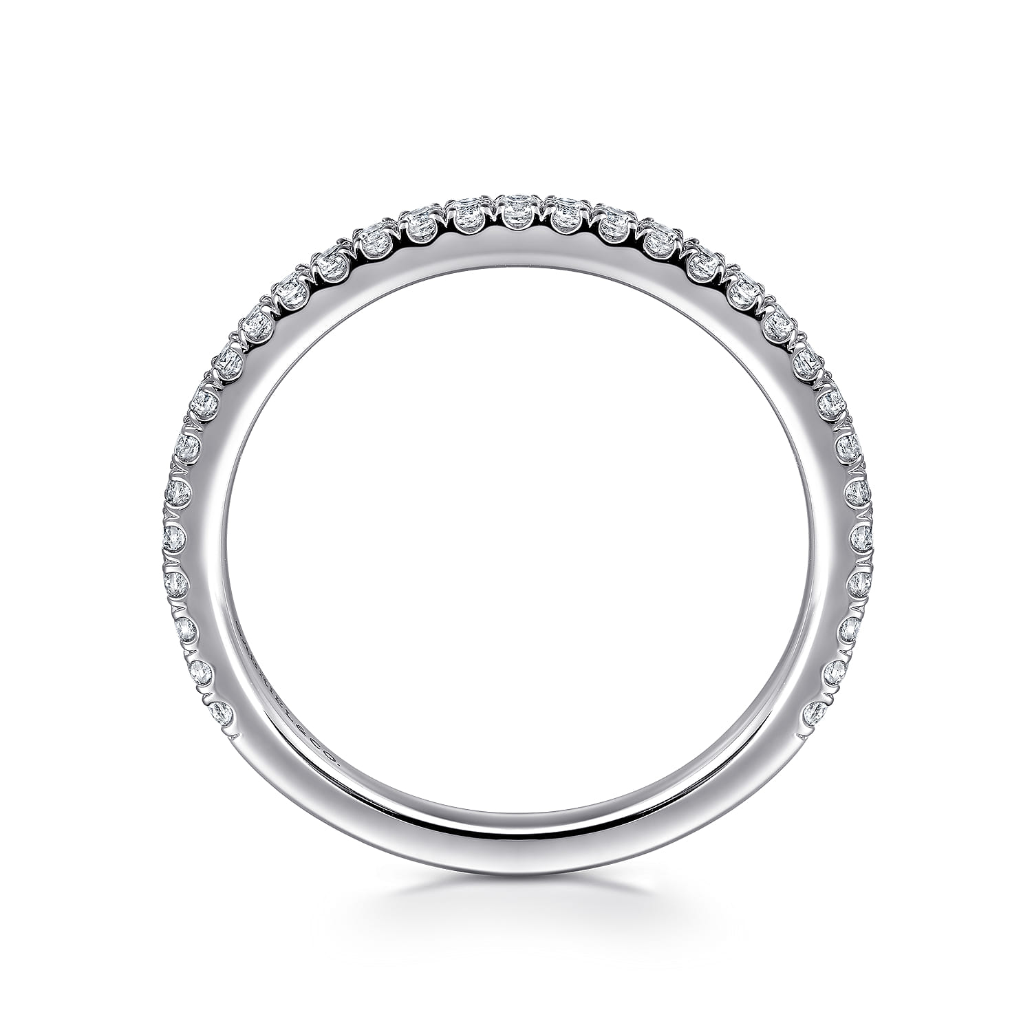 14K White Gold Matching Wedding Band - 0.3 ct - Shot 2