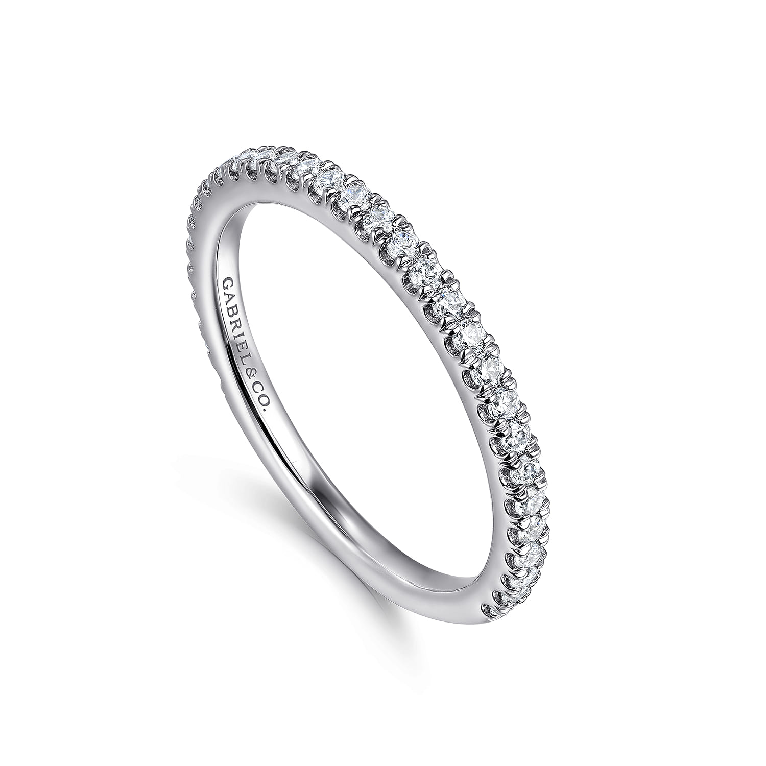14K White Gold Matching Wedding Band - 0.3 ct - Shot 3