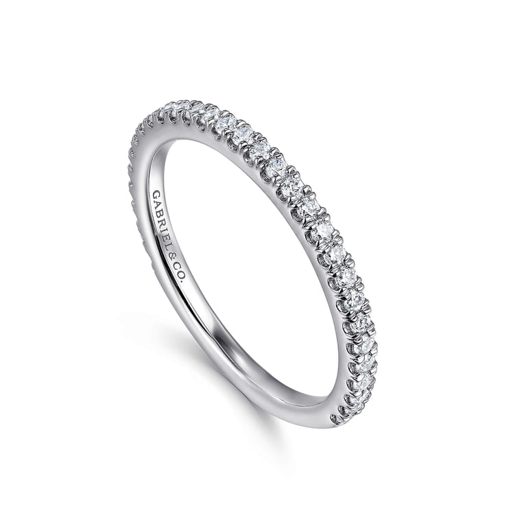 14K White Gold Matching Wedding Band - 0.3 ct - Shot 3