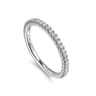 14K White Gold Matching Wedding Band - 0.3 ct