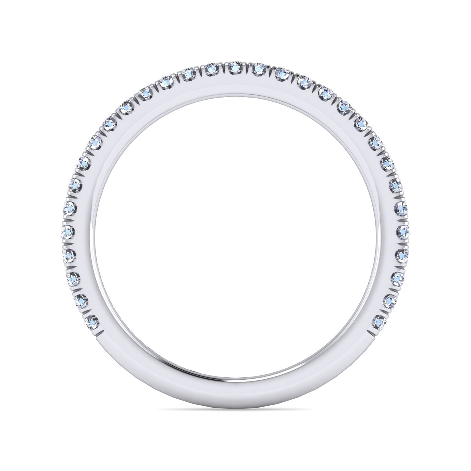 14K White Gold Matching Wedding Band - 0.3 ct - Shot 2