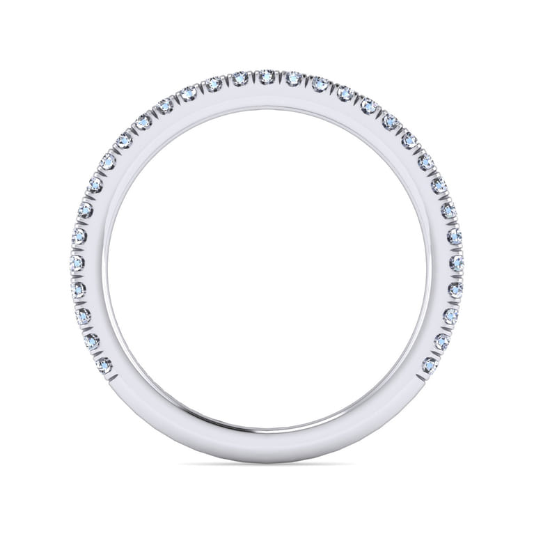 14K White Gold Matching Wedding Band - 0.3 ct - Shot 2