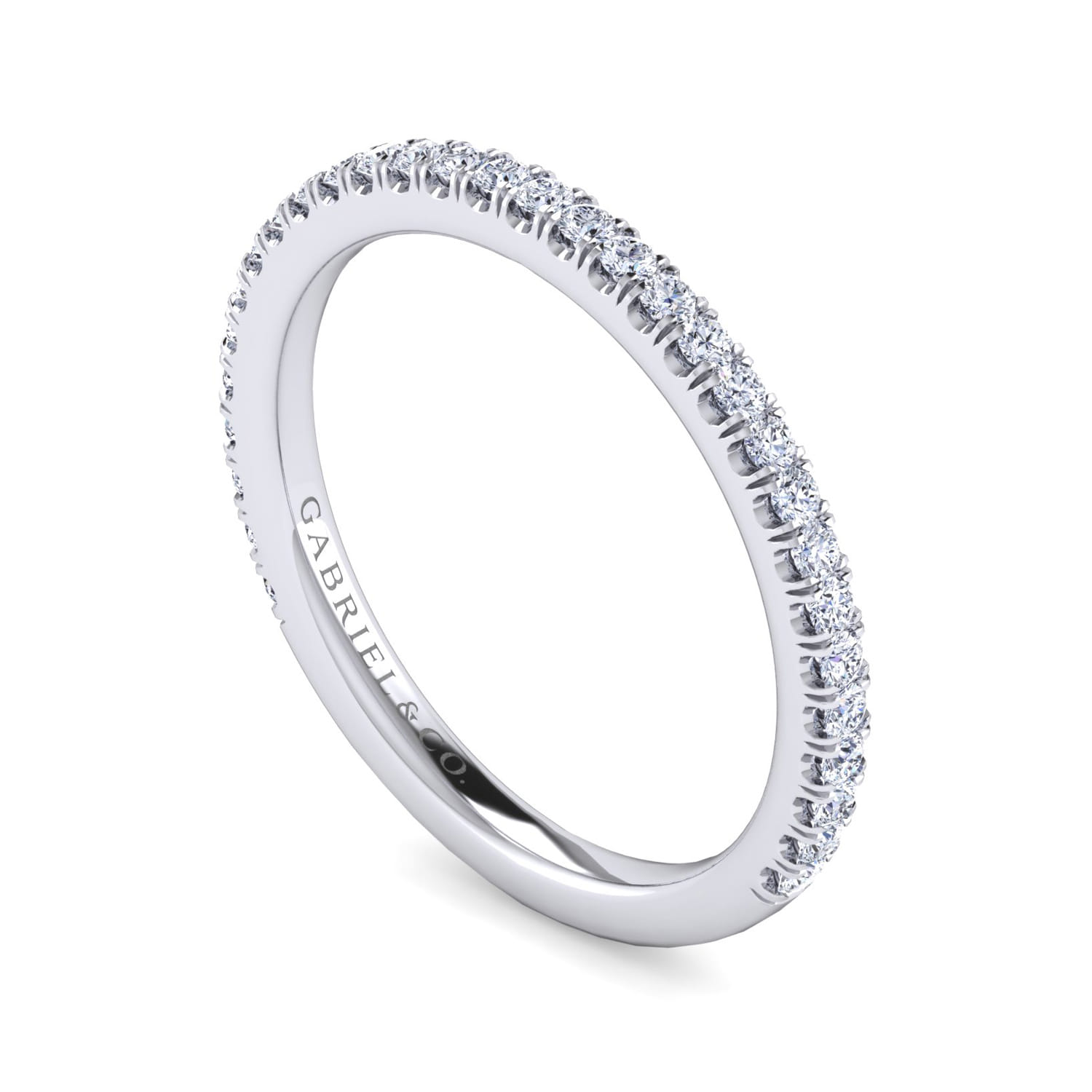 14K White Gold Matching Wedding Band - 0.3 ct - Shot 3