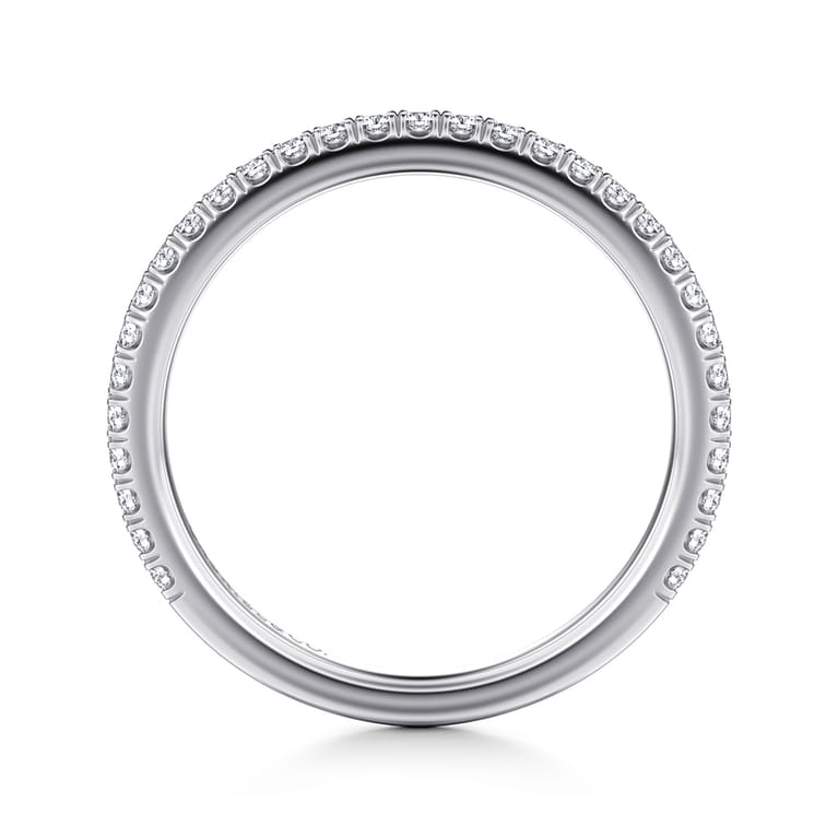 14K White Gold Matching Wedding Band - 0.3 ct - Shot 2