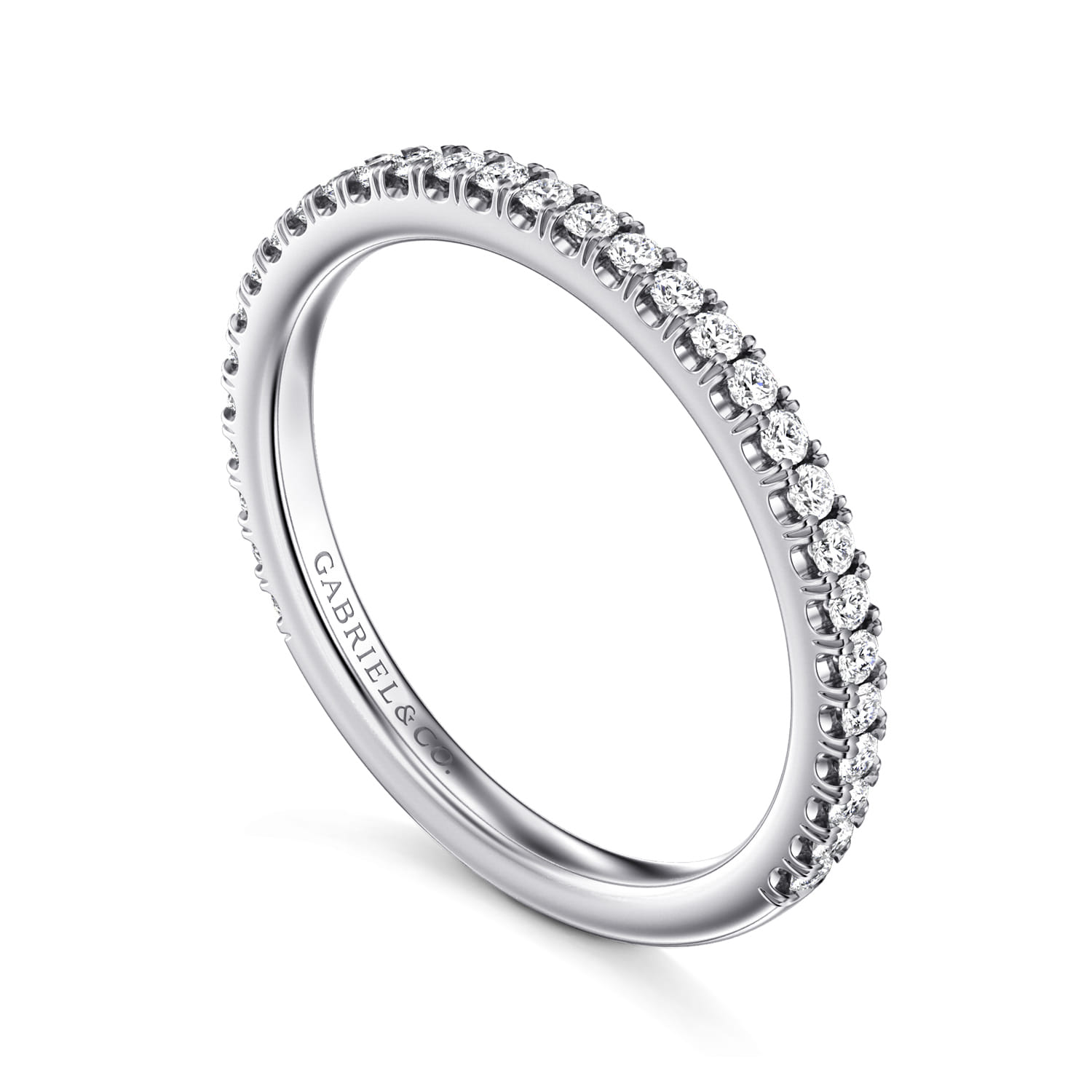 14K White Gold Matching Wedding Band - 0.3 ct - Shot 3
