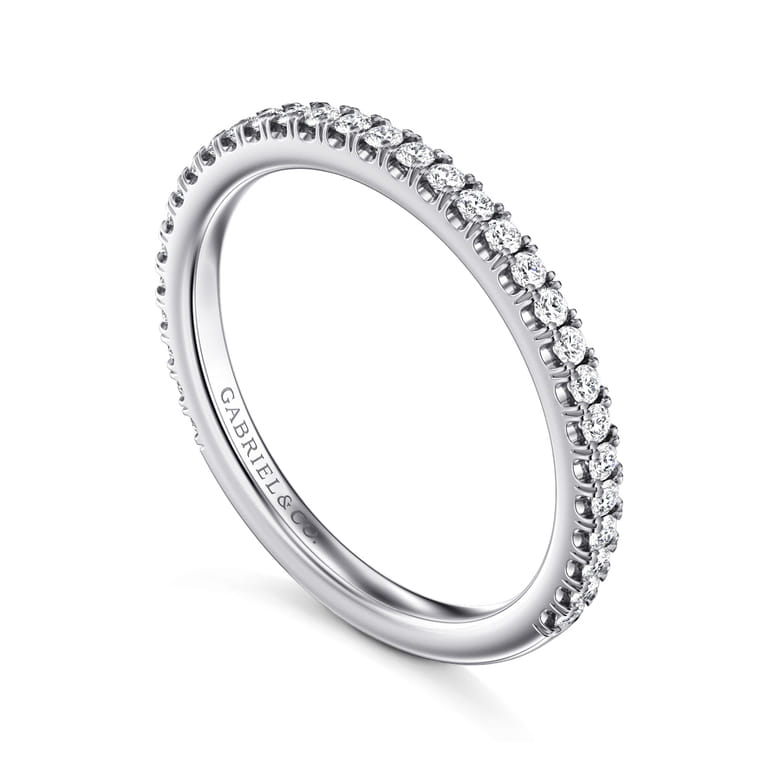 14K White Gold Matching Wedding Band - 0.3 ct - Shot 3