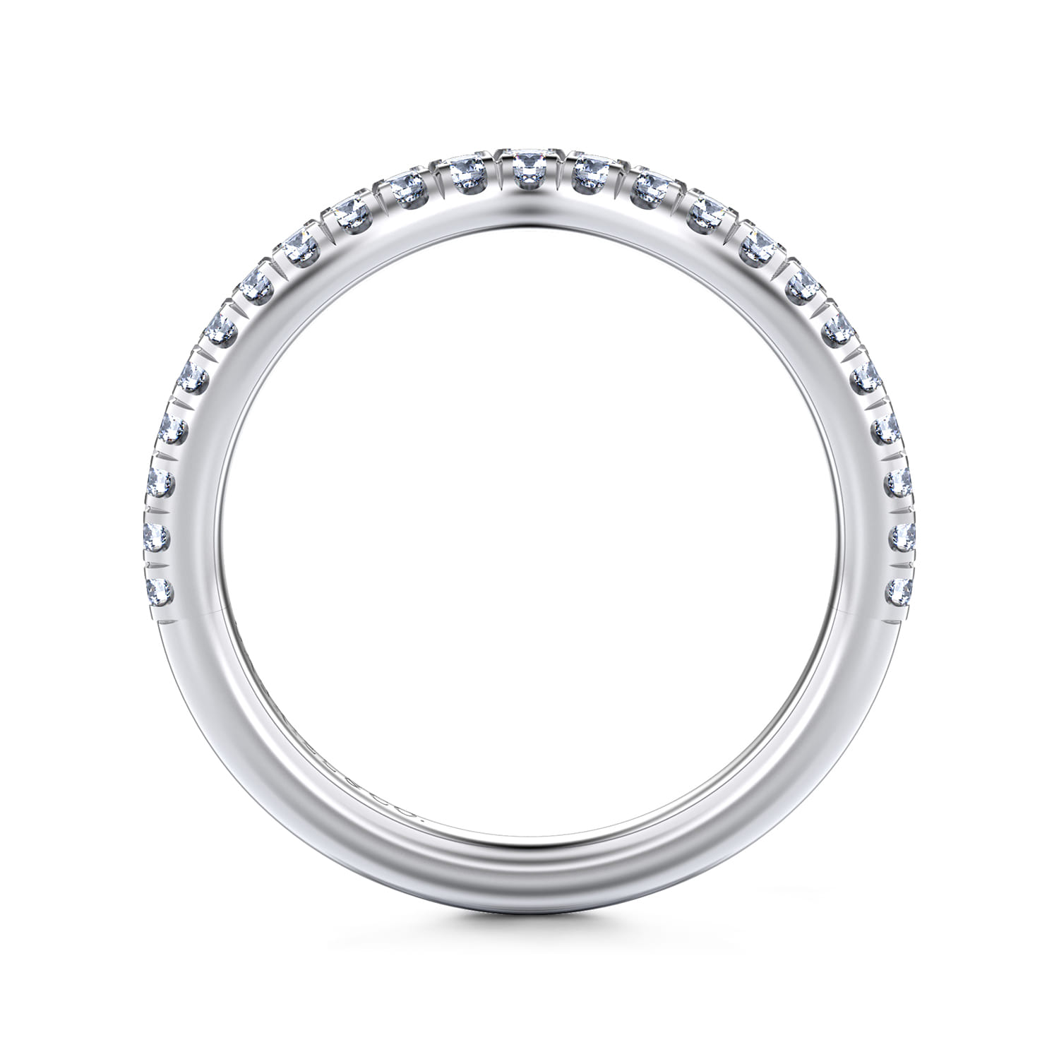 14K White Gold Matching Wedding Band - 0.3 ct - Shot 2