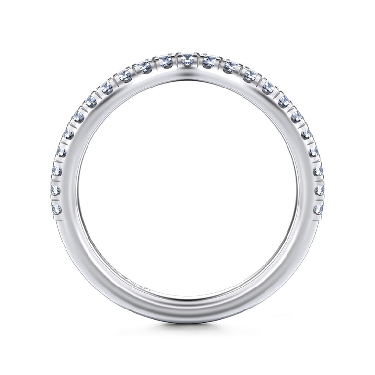 14K White Gold Matching Wedding Band - 0.3 ct - Shot 2