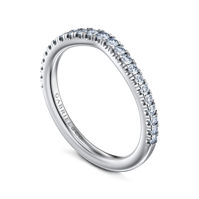 14K White Gold Matching Wedding Band - 0.3 ct - Shot 3