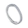 14K White Gold Matching Wedding Band - 0.3 ct