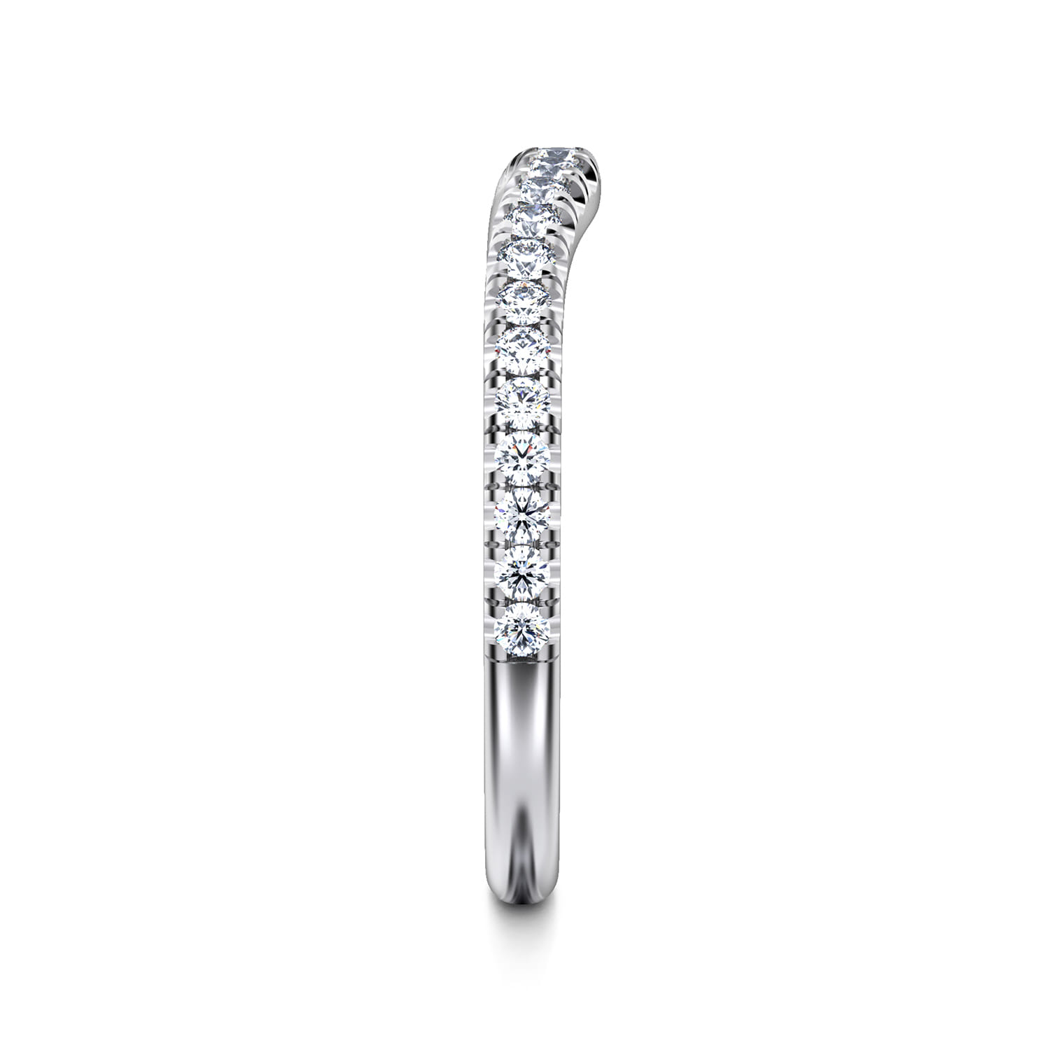 14K White Gold Matching Wedding Band - 0.3 ct - Shot 4