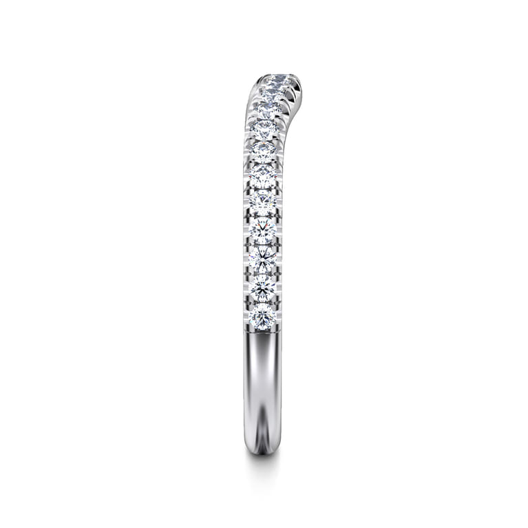 14K White Gold Matching Wedding Band - 0.3 ct - Shot 4