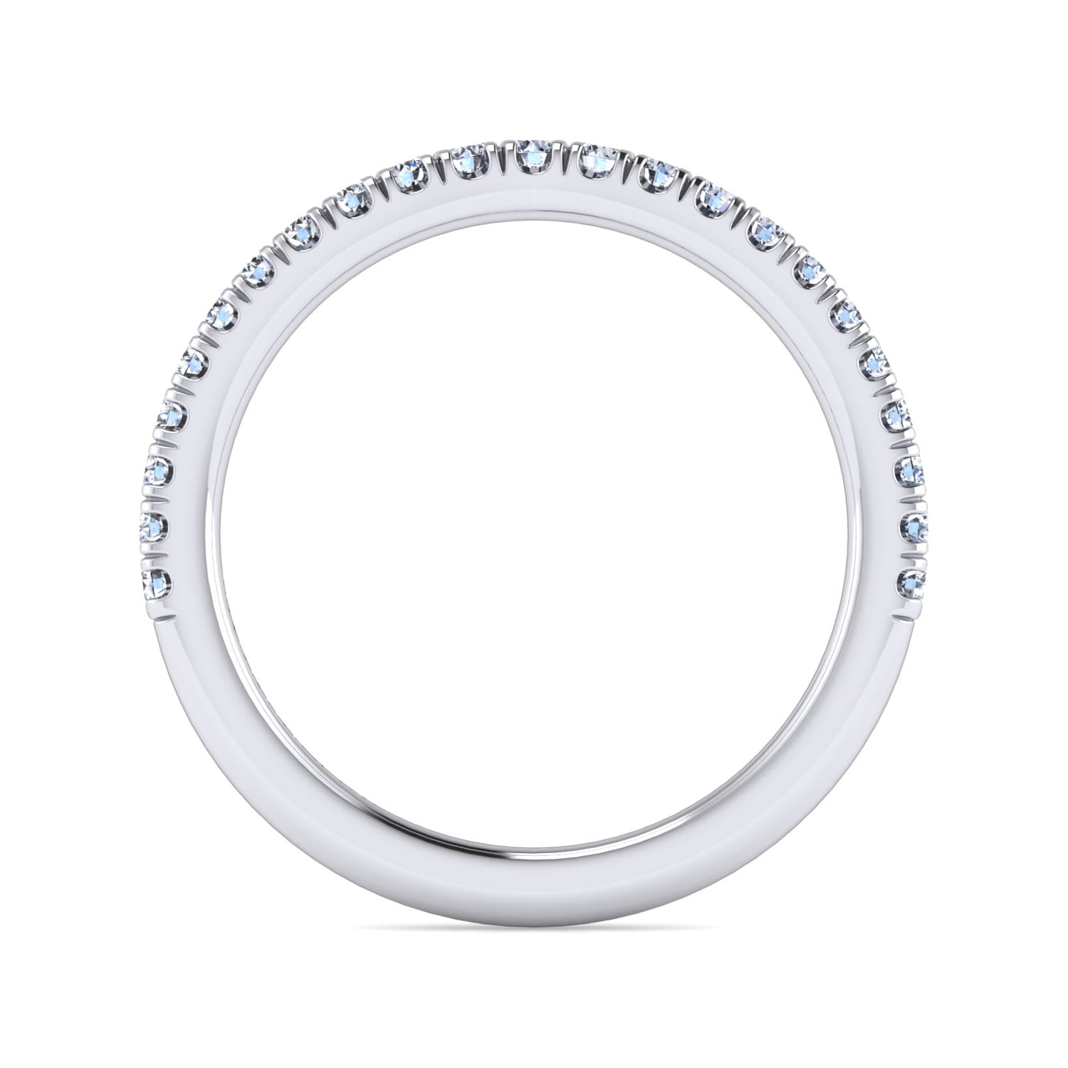 14K White Gold Matching Wedding Band - 0.3 ct - Shot 2