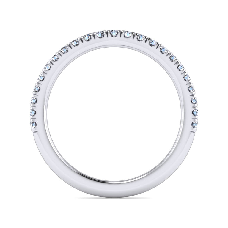 14K White Gold Matching Wedding Band - 0.3 ct - Shot 2