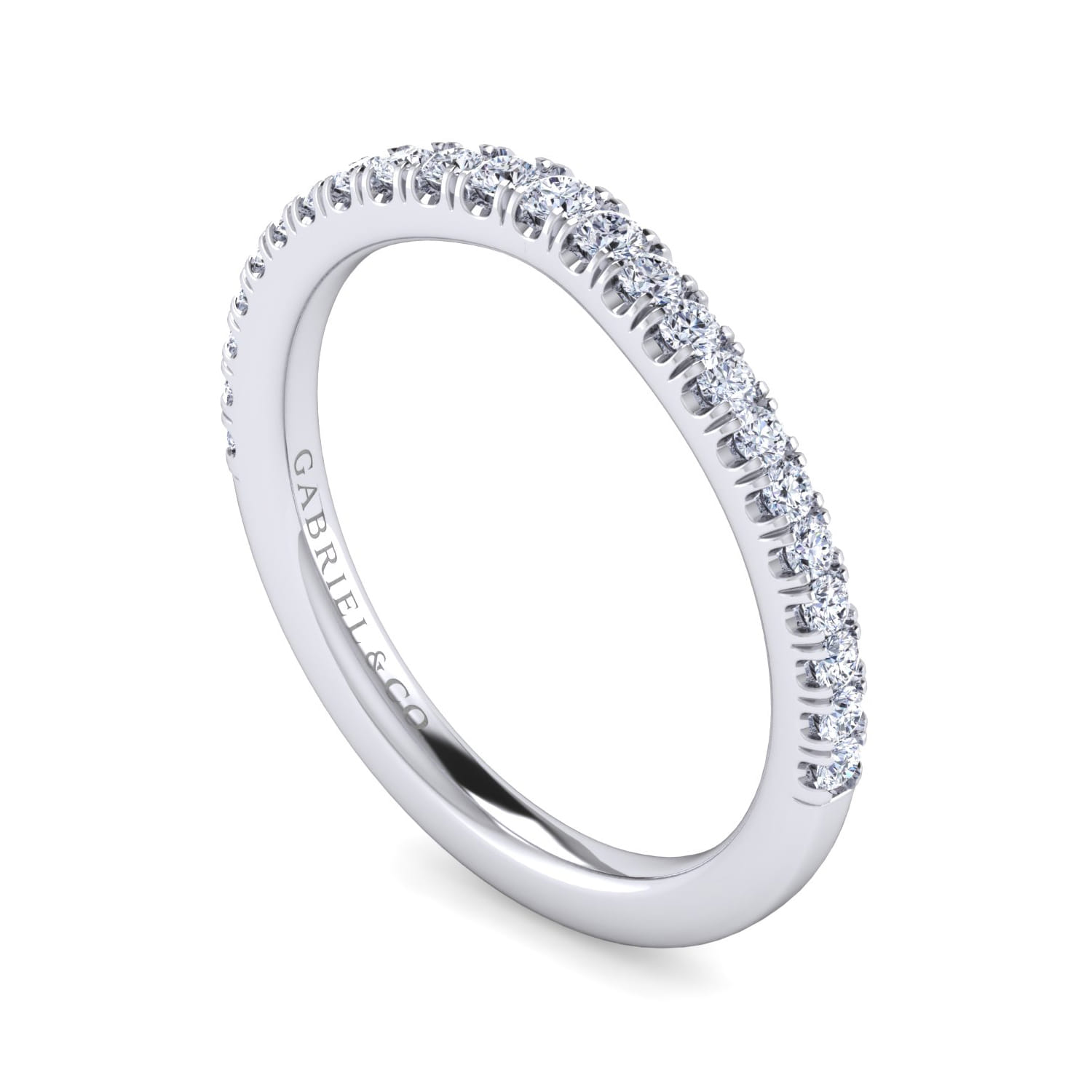 14K White Gold Matching Wedding Band - 0.3 ct - Shot 3