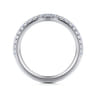 14K White Gold Matching Wedding Band - 0.3 ct
