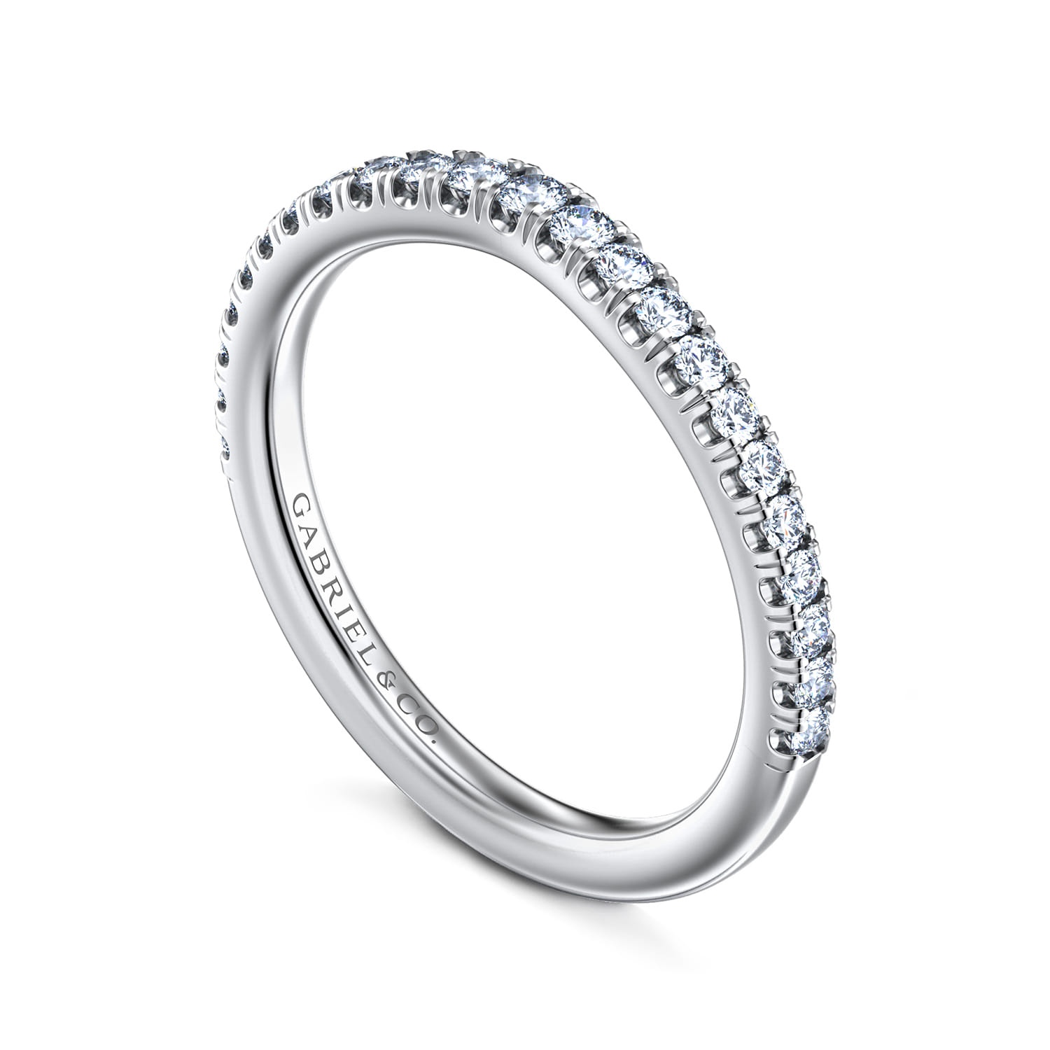 14K White Gold Matching Wedding Band - 0.3 ct - Shot 3