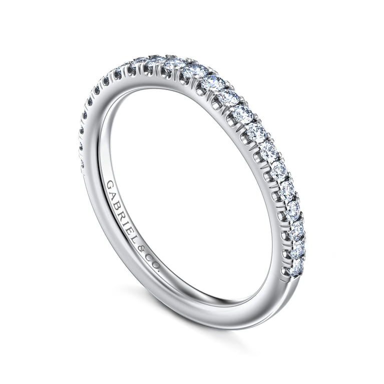 14K White Gold Matching Wedding Band - 0.3 ct - Shot 3