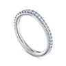 14K White Gold Matching Wedding Band - 0.3 ct
