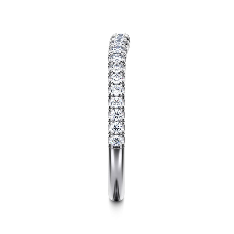 14K White Gold Matching Wedding Band - 0.3 ct - Shot 4