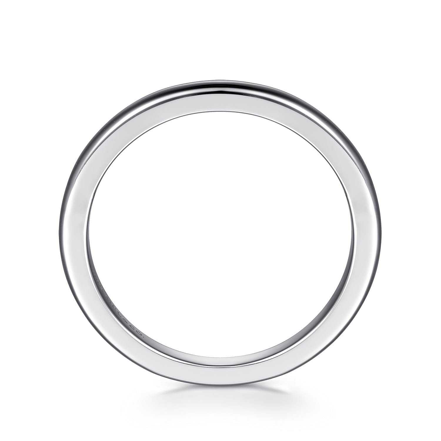 14K White Gold Matching Wedding Band - Shot 2