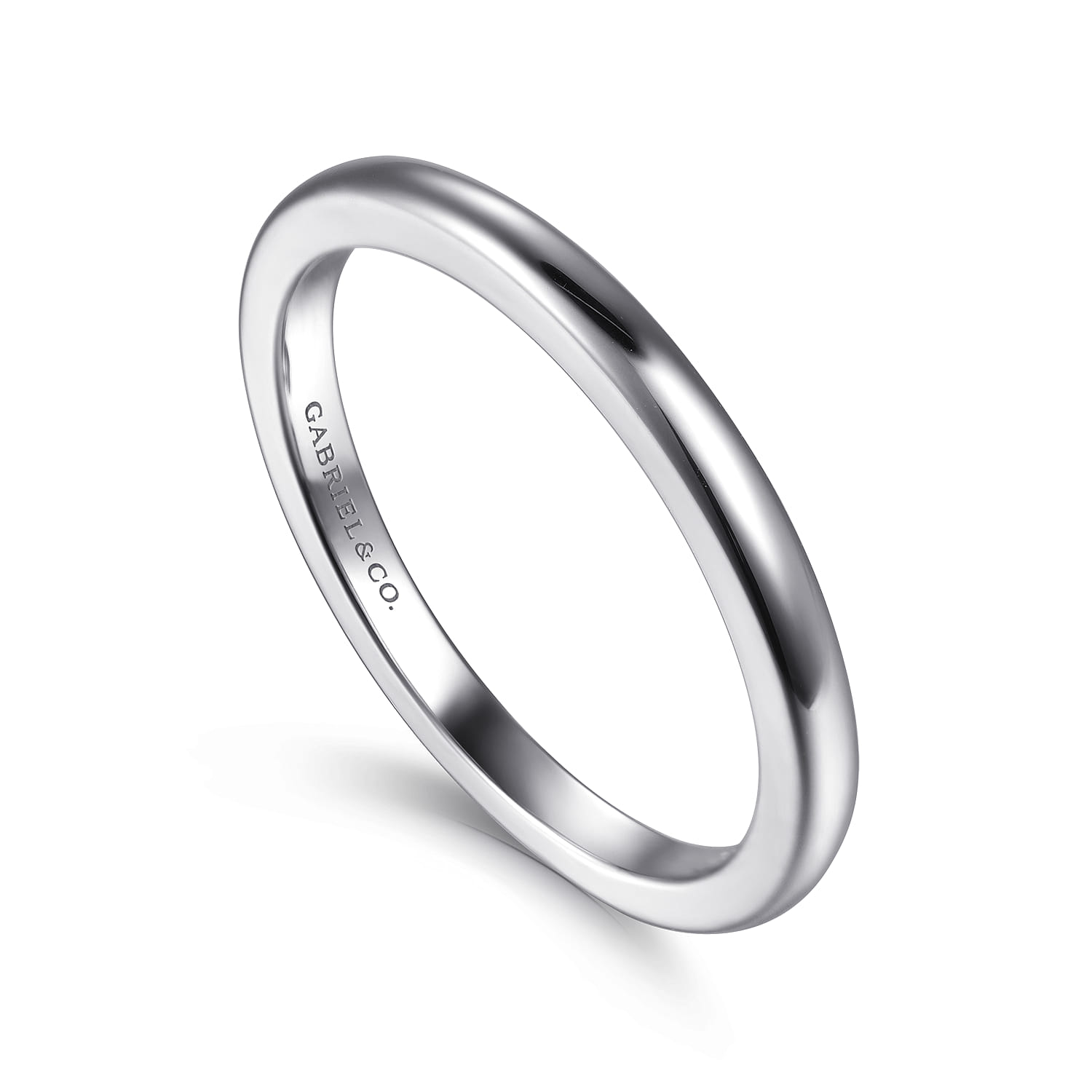14K White Gold Matching Wedding Band - Shot 3