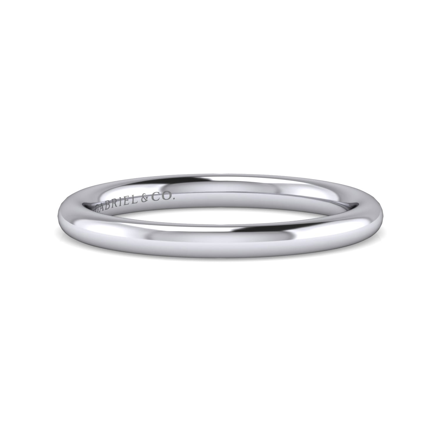14K White Gold Matching Wedding Band - Shot 1