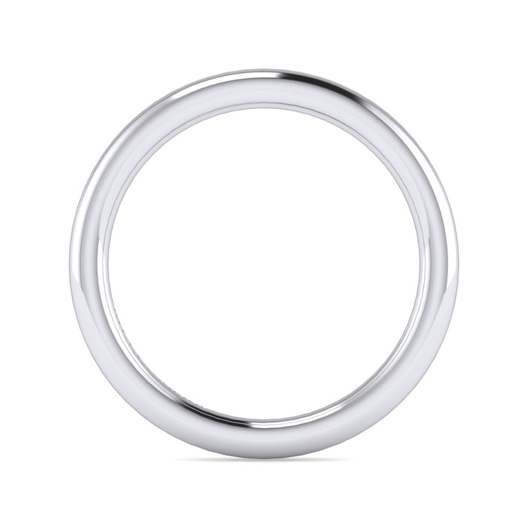 14K White Gold Matching Wedding Band - Shot 2