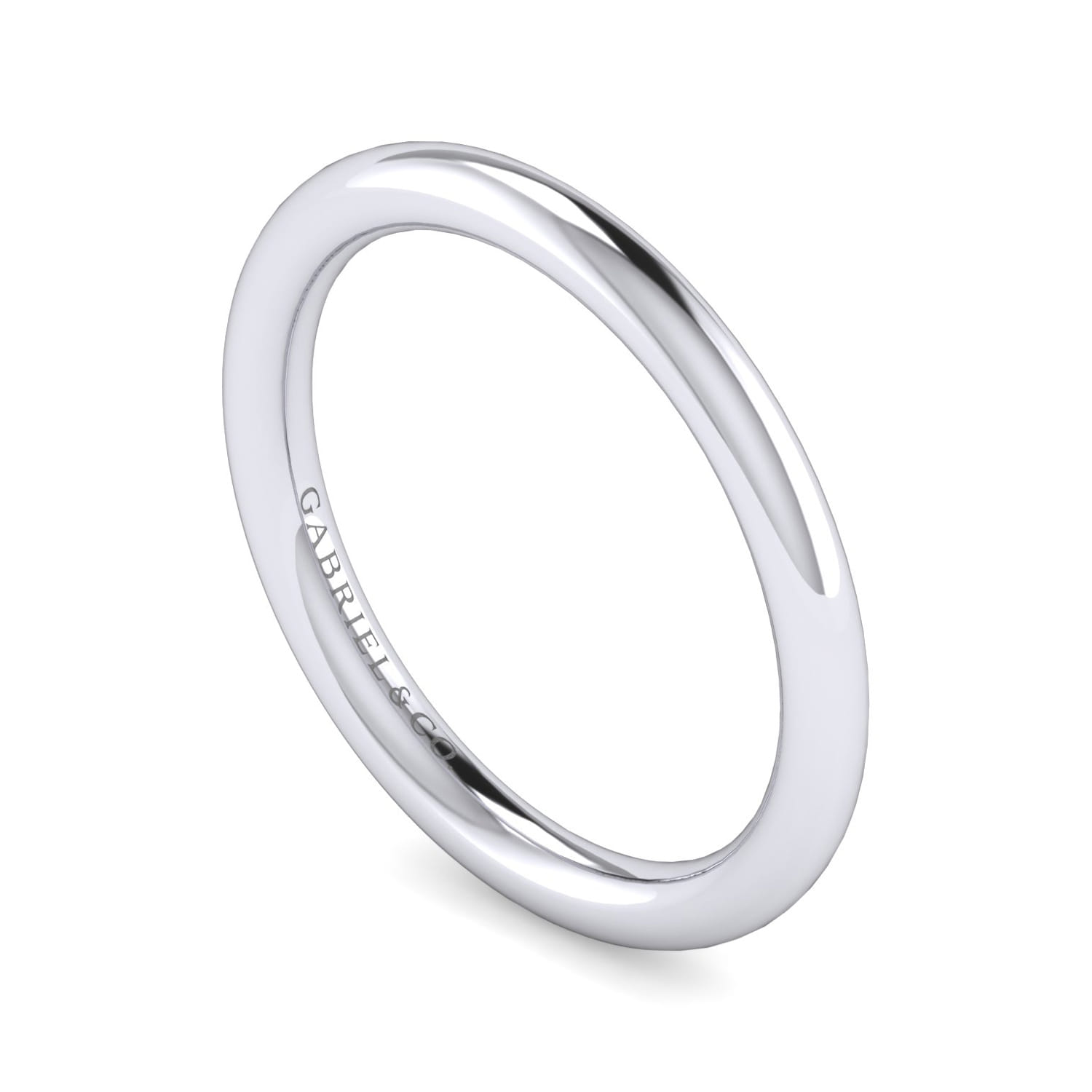 14K White Gold Matching Wedding Band - Shot 3